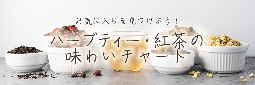 お気に入りを見つけよう！ハーブティー・紅茶の味わいチャート